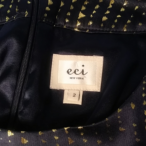 Beautiful Navy and Gold Dress - Picture 4 of 8